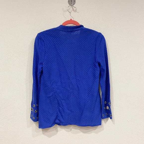 Misook Knit Jacket with Grommet Detail Size PXS EUC - Picture 5 of 5